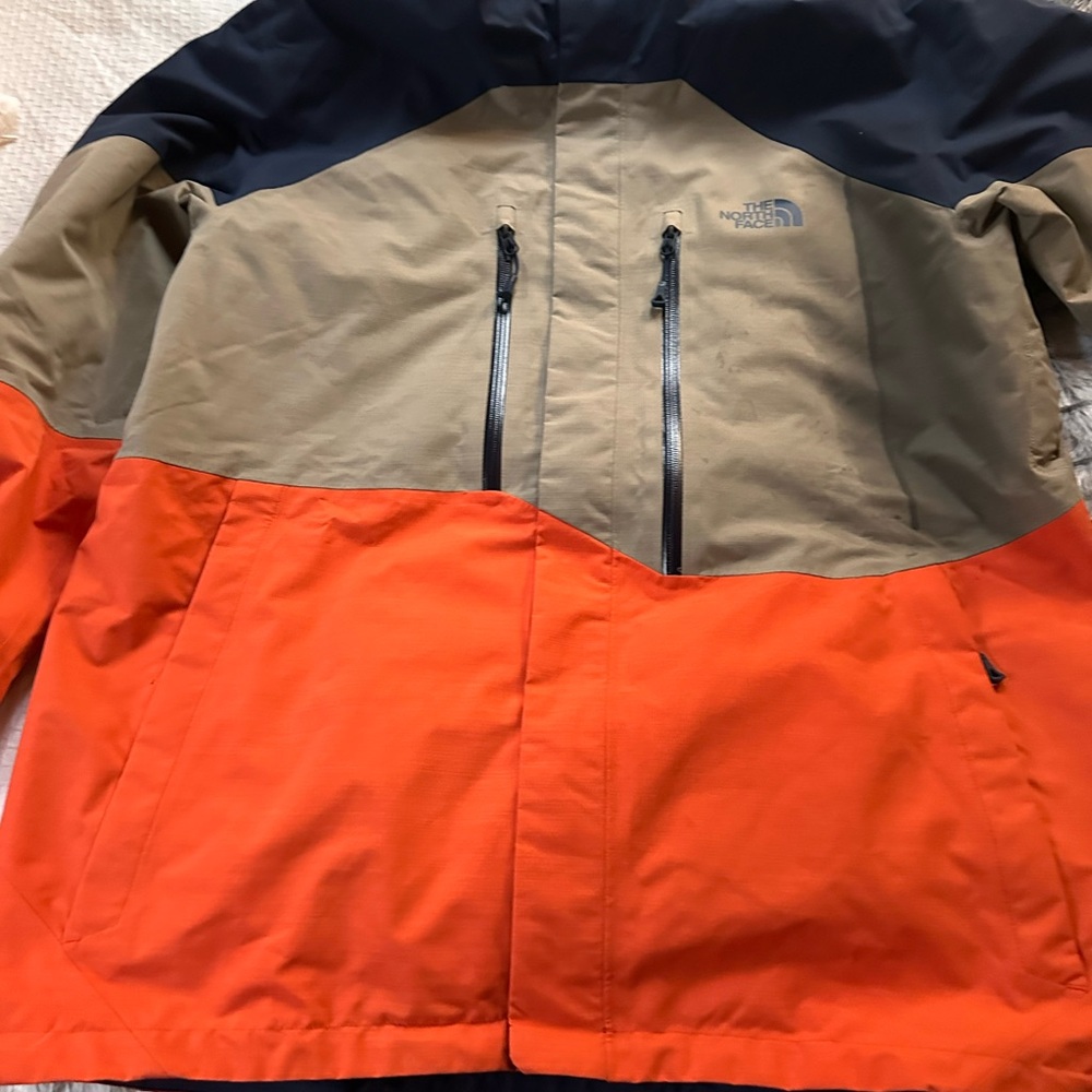 The North Face Steep Series Men's Orange, Tan, and Black Ski Jacket